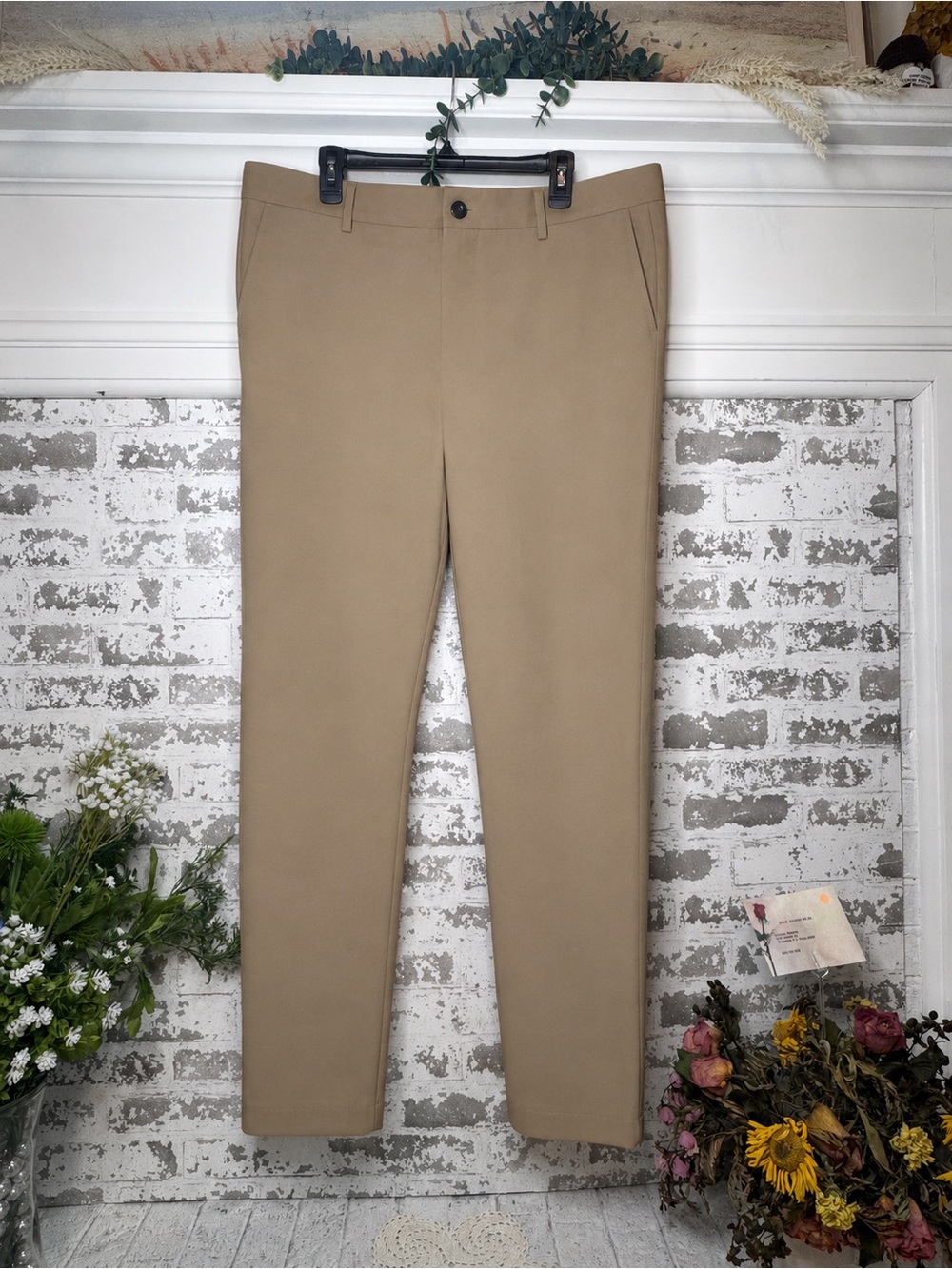 Shore Men's Khaki Dress Pants Bussines Casual Classic Tailored Fit Size 40 NWT